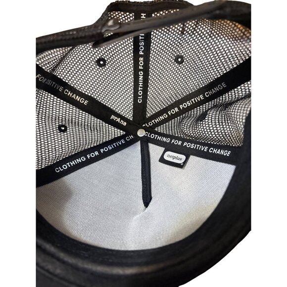 Prana Mens Black Mesh Back Trucker Hat With Adjustable Snap Closure - Picture 5 of 5